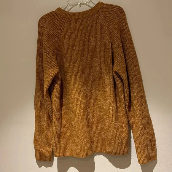 Abercrombie Soft A & F Mustard Cable Knit chunky Sweater Sz M - Picture 13 of 14